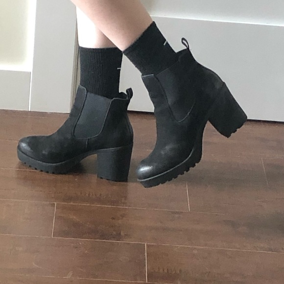 Hibou Black Suede Ankle Boots - Picture 6 of 8